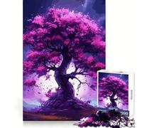 Rompecabezas Árbol Lunar Sakura 1000 Piezas para Adultos Fortalece la Memoria Calma Mente Calidad Borde Cálido Sorpresa (50x75cm)
