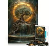 Rompecabezas Árbol Místico con Anillo de Fuego para Adultos, 1000 Piezas, Juguete Intelectual, Diversión Pacífica, Corte Preciso, Lista de Deseos de Santa Claus (38x52cm)