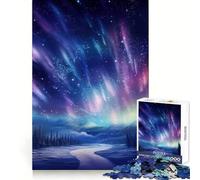 Rompecabezas Arcoíris Aurora Boreal para Adultos, 1000 Piezas, Juguete de lógica Mental, diversión Relajante, Corte Firme, cálida Sorpresa (50x75cm)