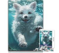 Rompecabezas Arctic Fox de 1000 Piezas para Adolescentes, Juego de Aprendizaje de Pensamiento estratégico, Regalo Ideal para Cualquier Evento, tamaño 38x52cm