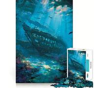 Rompecabezas Arrecifes del Barco Perdido para Adolescentes, 1000 Piezas, Recall Upgrade, Relajante, Divertido, Decoración de Pared con Corte Claro (38x26cm)