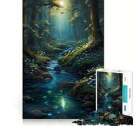 Rompecabezas Arroyo a través del Bosque para Adolescentes, 1000 Piezas, Juguete de lógica Mental, antiestrés, Corte Firme, Regalo de Papá Noel 50x75cm