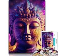 Rompecabezas Art Buddha para Adolescentes, 1000 Piezas Un Juego desafiante para Disfrutar en Familia con Piezas aleatorias Que encajan Perfectamente (50x75cm)