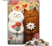 Rompecabezas Art Cat de 1000 Piezas, Ideal para Reducir el estrés, con Papá Noel, para niños de 14 años (26x38cm)