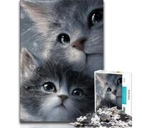 Rompecabezas Art Cat de 1000 Piezas para Adolescentes y Adultos, Ideal como Juego Educativo, Juguete de desafío, decoración única para el hogar y Regalos (38x26cm)