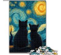 Rompecabezas Art Cat de 1000 Piezas para Adultos y Adolescentes, Juguetes educativos para familias, con póster a Juego y Hoja de Trivia (tamaño 26x38cm)