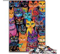 Rompecabezas Art Cat para Adolescentes, 1000 Piezas, Divertidos Juegos de ensamblaje en casa, cumpleaños o de Viaje 50x75cm