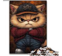 Rompecabezas Art Cat para Adultos y Adolescentes, 1000 Piezas, Juguete Educativo antiestrés, Toda la Familia (26x38cm)