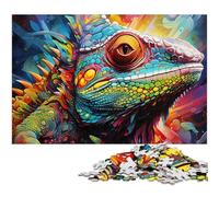 Rompecabezas Art Chameleon de 1000 Piezas para Adultos, de cartón, Ideal para Adolescentes y coleccionistas, Regalo de Viaje, Actividad Familiar, 26x38cm/10,23x14,96 Pulgadas.