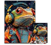 Rompecabezas Art Chameleon de 1000 Piezas para Adultos, Juego Decorativo DIY Que desafía el Cerebro, Juguete Interactivo Familiar de 26x38cm/10,23x14,96 Pulgadas.