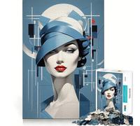 Rompecabezas Art Déco Bauhaus con Retratos para Adultos, 1000 Piezas, lógica Clara, Juguete para el Tiempo Libre, Corte Perfecto, Regalo Creativo (50x75cm)