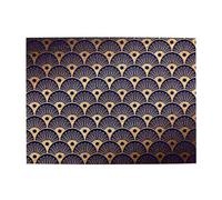 Rompecabezas Art Déco de 500 Piezas con Conchas Marinas Doradas y Azules para Adultos. Rompecabezas de Madera para Adultos Mayores.