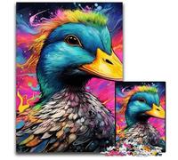 Rompecabezas Art Duck de 1000 Piezas para Adultos, Rompecabezas difíciles, navideño y decoración del hogar, 50x75cm/19,68x29,52 Pulgadas.