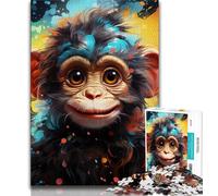Rompecabezas Art Monkey de 1000 Piezas para Adultos Un Juego desafiante y Familiar Toda la Familia (38x26cm)