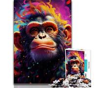 Rompecabezas Art Monkey para Adolescentes 1000 Piezas, Ayuda a ejercitar el Cerebro, Juguetes adictivos para Cultivar la Paciencia, una Obra de Arte de 38x26cm