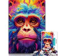 Rompecabezas Art Monkey para Adolescentes, 1000 Piezas, Juguetes educativos para el Aprendizaje, Juegos Familiares con póster a Juego y Hoja de Trivia, 38x26cm