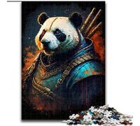 Rompecabezas Art Neon Panda de 1000 Piezas para Adultos y Adolescentes Juguetes educativos, Juegos Familiares con póster a Juego y Hoja de Trivia 50x75cm
