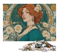 Rompecabezas Art Nouveau de 300 Piezas para Adultos, de Madera, 40 x 28 cm, Ideal para Navidad.