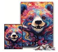 Rompecabezas Art Panda de Madera de 1000 Piezas, divertirse en Familia, Juegos de Fiesta y Regalos de cumpleaños (tamaño 50x75cm).