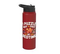 Rompecabezas Arte Puzzle Pieza Rompecabezas Amantes Stainless Steel Insulated Water Bottle