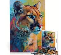 Rompecabezas articulado Puma para Adolescentes, 1000 Piezas, para estimular la Memoria, Actividad en casa, patrón de Montaje, 50x75cm