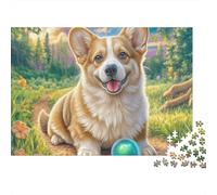 Rompecabezas Artístico 1000 Piezas Welsh Corgi - Brain Teaser Creativo, Relax Y Concentración, Regalo Caja Elegante con Póster, 70x50cm/1000pcs