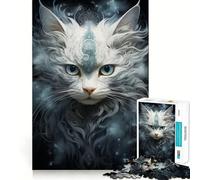 Rompecabezas artístico Animal Enigma de 1000 Piezas Juego de concentración Mental Corte de precisión Bordes Lisos Actividad Absorbente para Noches tranquilas (38x26cm)