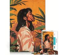 Rompecabezas artístico de 1000 Piezas con diseño de Mujer en un Entorno Tropical Divertido Ejercicio Mental con Piezas de Ajuste precisión Una Forma entretenida de Pasar el Tiempo Libre