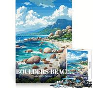 Rompecabezas artístico de Boulders Beach, Sudáfrica, 1000 Piezas para Adolescentes Un Juego de ingenio y Entretenimiento Cierre sólido Regalo Festivo (38x26cm)