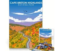 Rompecabezas artístico de Cape Breton Highlands de 1000 Piezas para estimular la Mente, Relajante y Divertido, con Corte Suave, cumpleaños (50x75cm)