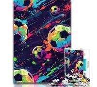 Rompecabezas artístico de fútbol para Adolescentes, 1000 Piezas, desafío de Inteligencia Cerebral, Juguetes adictivos para decoración del hogar (38x26cm)