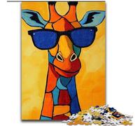 Rompecabezas artístico de Jirafa para Adultos de 1000 Piezas, para Mayores de 14 años Ideal para Parejas, Actividades en casa, Regalo de cumpleaños o de Viaje tamaño 26x38cm