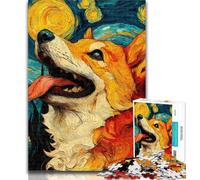 Rompecabezas artístico de Shiba Inu para Adolescentes, 1000 Piezas, para Adultos y Adolescentes, Juguetes educativos, Juegos antiestrés, Regalos geniales y Juguetes, 26x38cm