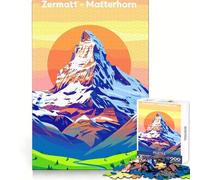 Rompecabezas artístico de Zermatt con Paisaje de la montaña Matterhorn 1000 Piezas para Adolescentes para desarrollar la Capacidad de razonamiento para una Experiencia de relajación y atención Plena