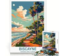 Rompecabezas artístico del Parque Nacional Biscayne,Florida,1000 Piezas para Adultos Fomenta la concentración,desarrolla la Habilidad y aprovecha Bien el Tiempo Se entrelazan Perfectamente Sorpresa