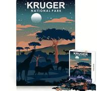 Rompecabezas artístico del Parque Nacional Kruger de 1000 Piezas para Adolescentes Ideal para desarrollar la Mente,la Habilidad,el Ocio y la evasión Regalar en Vacaciones (50x75cm)
