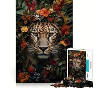 Rompecabezas artístico Tigre en la Jungla de 1000 Piezas para Adolescentes Juguete para desarrollar la Mente Diseño Relajante y Acogedor Regalo Original para armar 38x26cm
