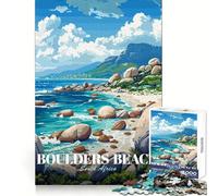 Rompecabezas artísticos de Boulders Beach, Sudáfrica, para Adultos, 1000 Piezas, Mente aguda, Ocio Consciente, Ajuste Firme, Navidad Alegre (50x75cm)