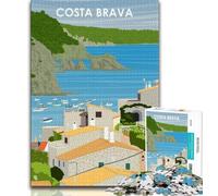 Rompecabezas artísticos de la Costa Brava, España, para Adultos, 1000 Piezas, Juguetes educativos, antiestrés, Aptos para decoración de Escritorio, 38x26cm