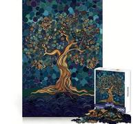 Rompecabezas artísticos Originales del Árbol de la Vida para Adultos, 1000 Piezas Fortalece la Memoria Pasatiempo para el hogar Bordes limpios Regalo Elegante (38x52cm)