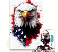 Rompecabezas artísticos patrióticos del águila Americana para Adultos,1000 Piezas,estimulación Mental,Juego de Corte preciso,alineación, Actividad para Fortalecer los Lazos Familiares
