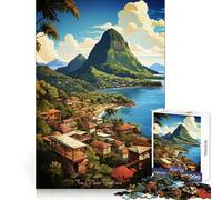 Rompecabezas artísticos Pitons Soufrière para Adultos, 1000 Piezas, desafío Mental, Juguete silencioso y Divertido, decoración de Pared con Corte preciso 38x26cm