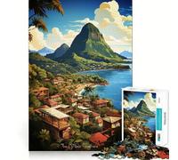 Rompecabezas artísticos Pitons Soufrière para Adultos, 1000 Piezas, desafío Mental, Juguete silencioso y Divertido, decoración de Pared con Corte preciso 38x26cm