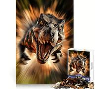 Rompecabezas Ataque de T-Rex Furioso para Adolescentes, 1000 Piezas, un Reto Mental, Entretenimiento Agradable, Bordes Lisos, Regalo Ideal de Navidad (50x75cm)