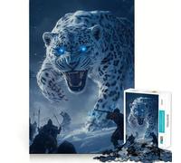 Rompecabezas Ataque del Leopardo de Las Nieves para Adolescentes, 1000 Piezas, Juguete para la Mente, Escape Tranquilo, Borde preciso, Regalo increíble (38x26cm)