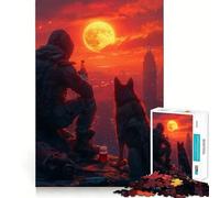 Rompecabezas Atardecer con mi Perro para Adolescentes, 1000 Piezas, Juego de lógica, pasatiempo para el hogar, Corte preciso, Regalo para Festivales 50x75cm