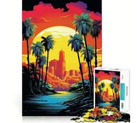 Rompecabezas Atardecer en Cali, California para Adolescentes, 1000 Piezas, Rompecabezas Mental, Divertido y Relajante, Arte para armar, un Regalo Encantador 50x75cm