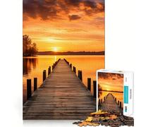Rompecabezas Atardecer en el Muelle de 1000 Piezas para Adultos Juguete cognitivo para armar Juntos Colección de Arte (38x52cm)