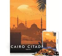 Rompecabezas Atardecer en la Ciudadela de El Cairo de 1000 Piezas para Adolescentes Requiere práctica y es fácil de armar Bordes nítidos Regalo Ideal para Cualquier ocasión (38x52cm)
