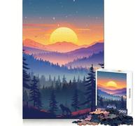 Rompecabezas Atardecer en la Naturaleza para Adolescentes, 1000 Piezas, Juguete cognitivo, pasatiempo Tranquilo, Borde Premium, 38x26cm